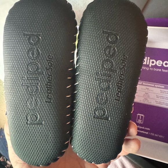 NIB Pediped Brown Shimmer Floral Booties - Picture 2 of 3